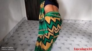 Green Saree indian Mature Sex In Fivester Hotel